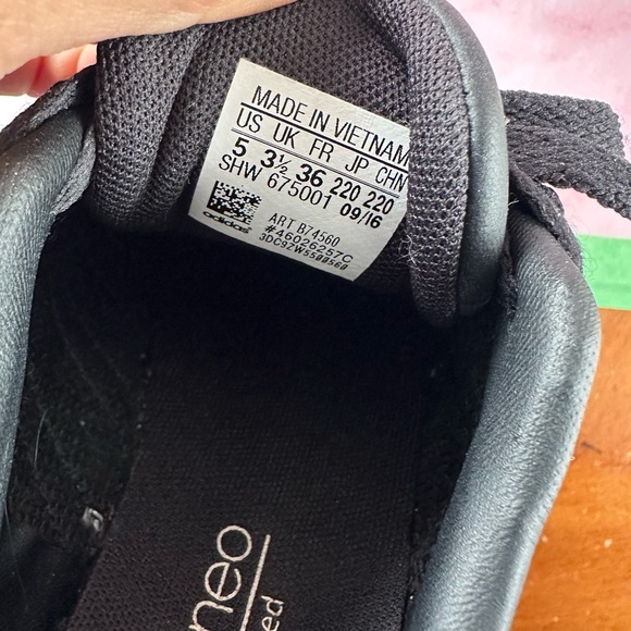 ADIDAS Women's Courtset B74560 White Black Lace-Up Sneaker Shoes Size 5 - Picture 15 of 15